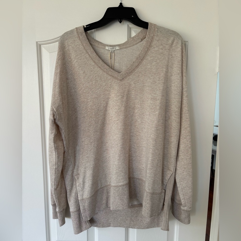 Z Supply Oatmeal Modern V-Neck Weekender